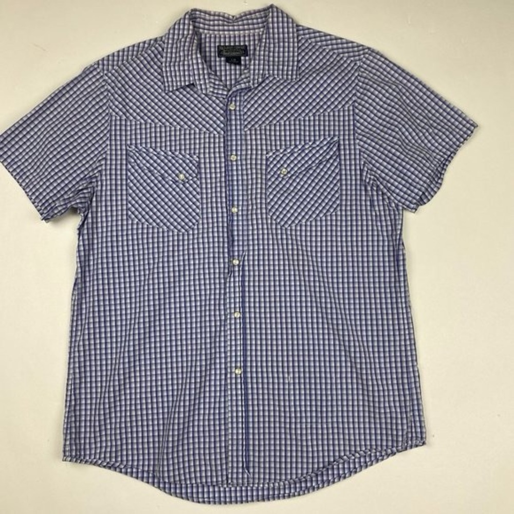 Ralph Lauren Polo Jeans Co Western Pearl Snap Shirt Mens Large Short Sleeve